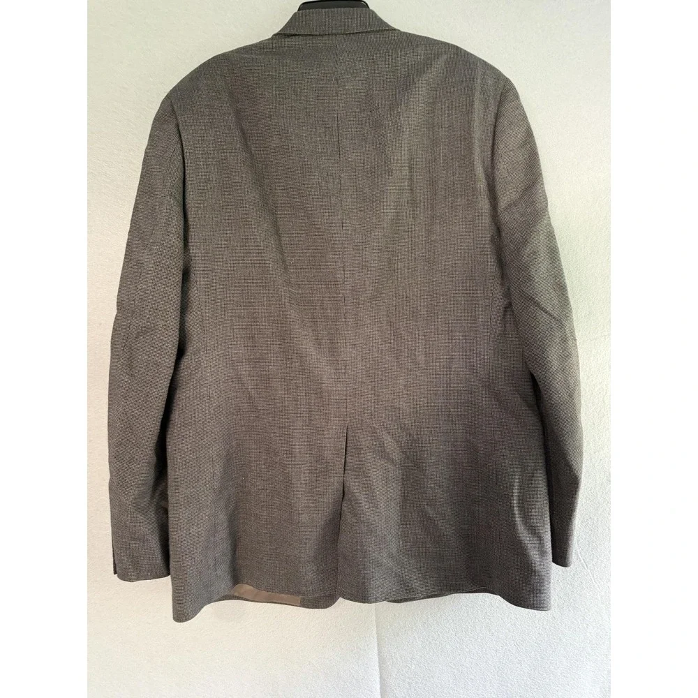 Lauren Ralph Lauren Blazer Sport Coat Mens 42L Brown Check Tweed Stretch‎ Jacket